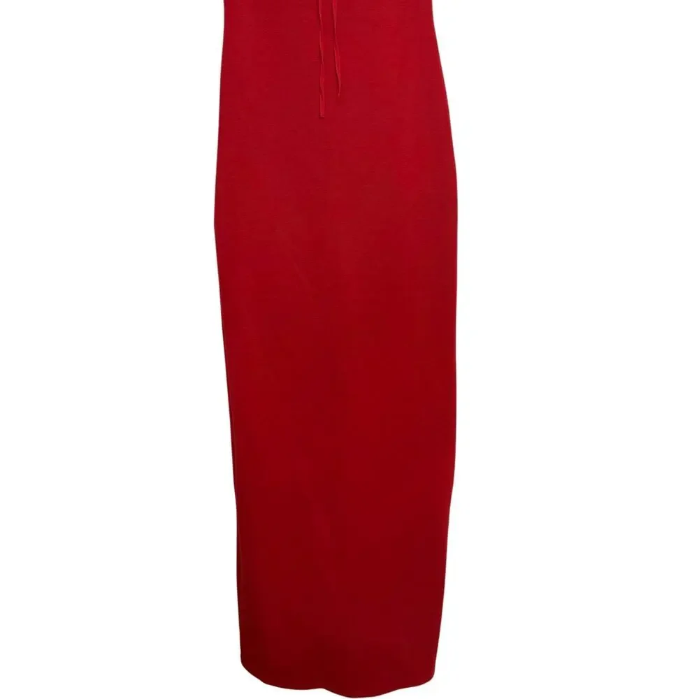 Meshki Red Off-Shoulder Ruffle Maxi Dress - Picture 12 of 16